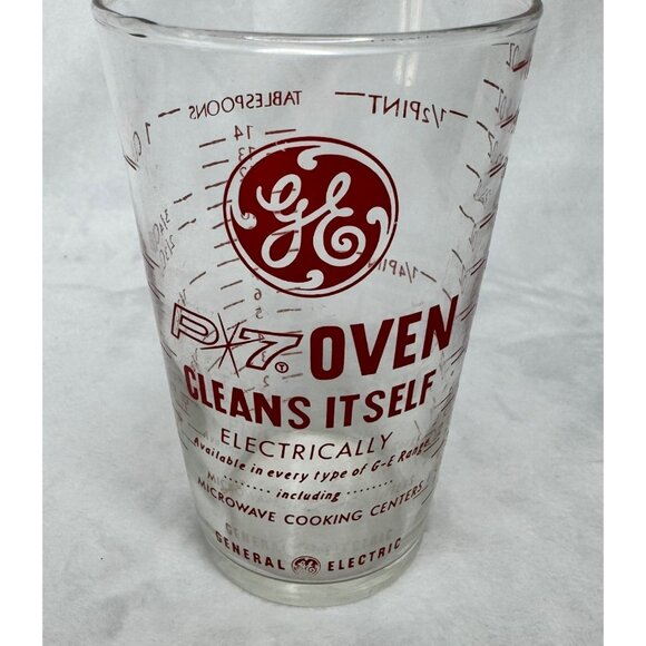 General Electric GE P7 Cleans Electrically Oven Federal Glass Measuring Cup 1963 - Picture 1 of 10
